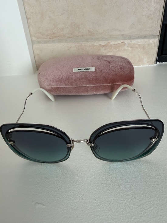 Miu Miu Women\'s Gradient Blue Cut Out Sunglasses SMU54S main image 11